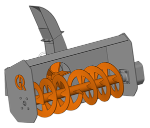 Снегоочиститель роторный GRrizzly на минипогрузчик